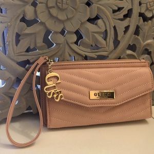 GUESS Quilted Large Wallet Wristlet